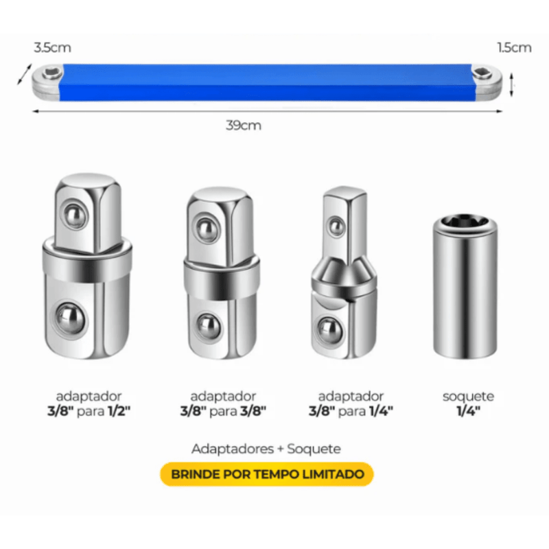 Alcança Fácil Extend - Chave de extensão + SUPER BRINDE Floresca 