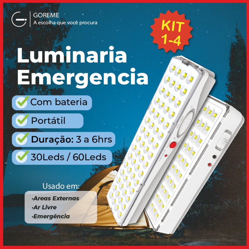 Luminária Emergêncial Recarregável Luminária Floresca 1 unidade 