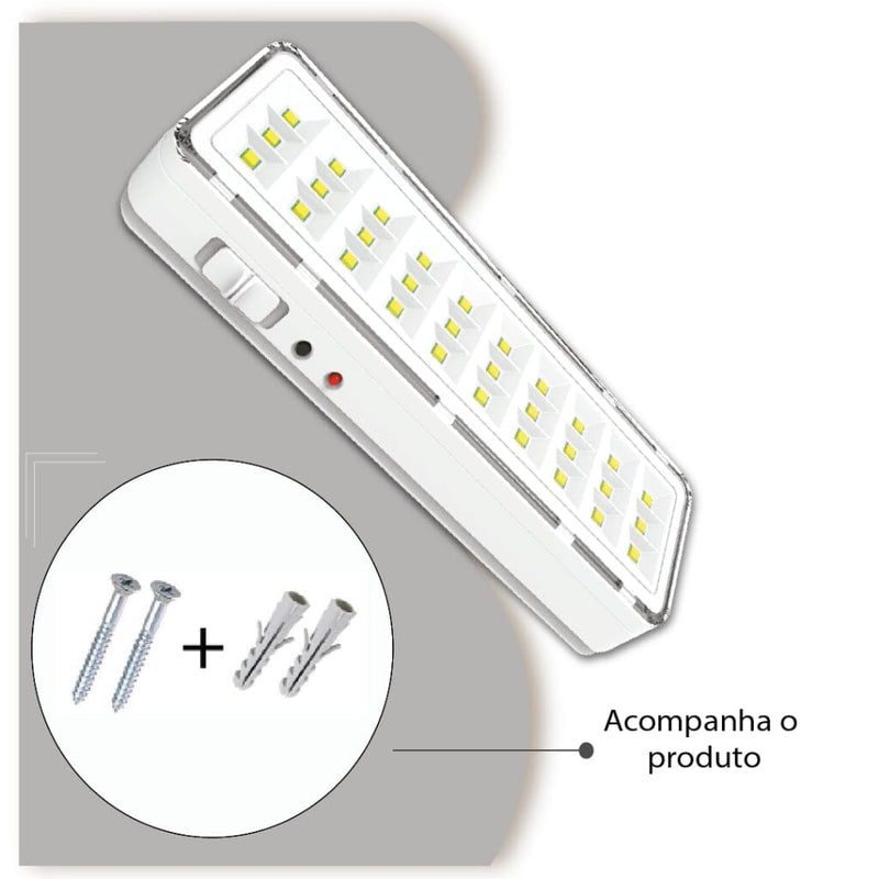 Luminária Emergêncial Recarregável Luminária Floresca 