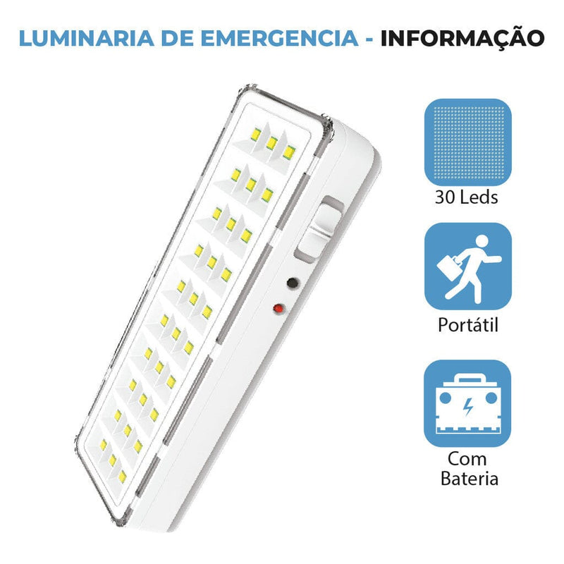 Luminária Emergêncial Recarregável Luminária Floresca 