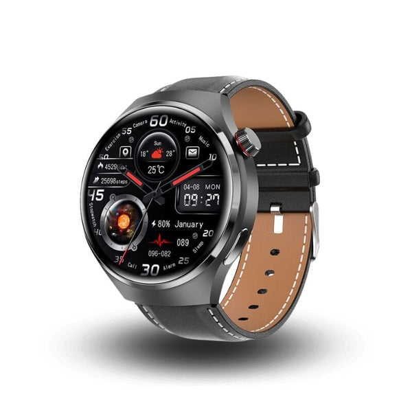 PulseTech GT4 Pro + BRINDE Smartwatch Floresca Couro Preta 