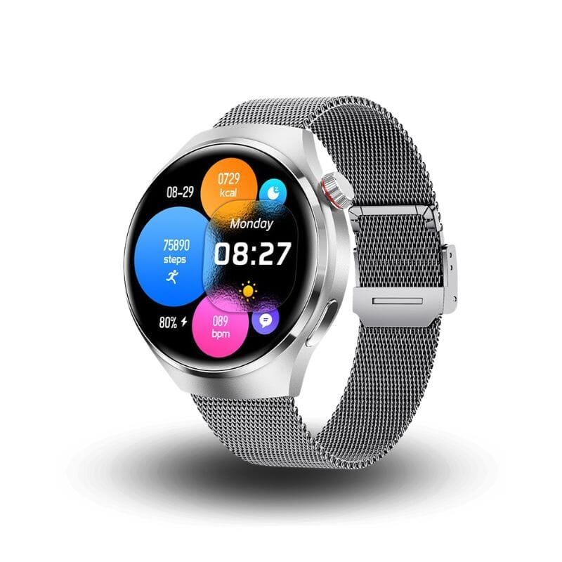 PulseTech GT4 Pro + BRINDE Smartwatch Floresca Milanese Prata 