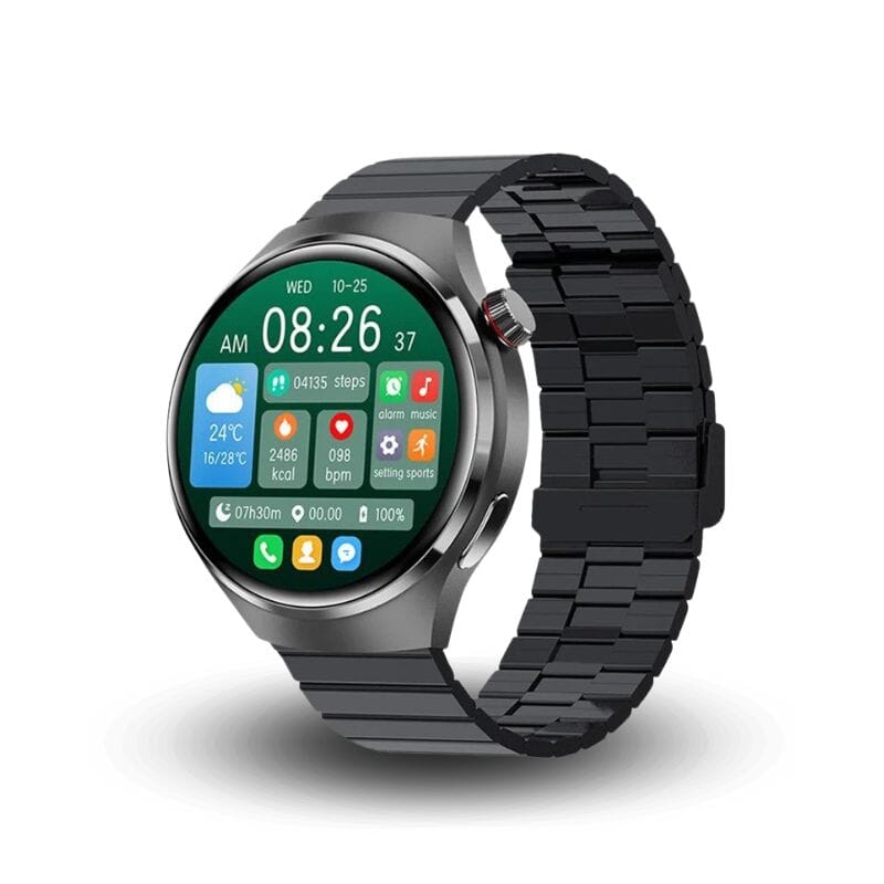 PulseTech GT4 Pro + BRINDE Smartwatch Floresca Preto Metálico 