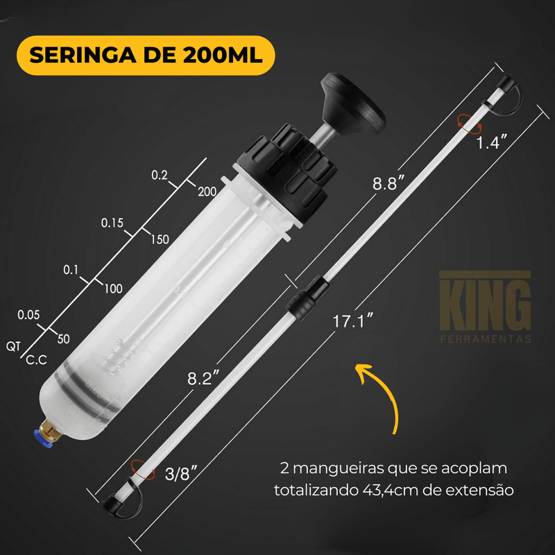 Seringa de transferência de fluídos [ZERO VAZAMENTOS] Floresca 