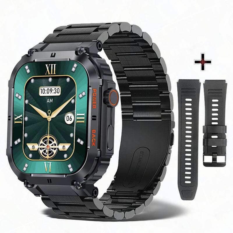 Smartwatch Militar Invictus Pro + Pulseira de Brinde Smartwatch Floresca Preto 