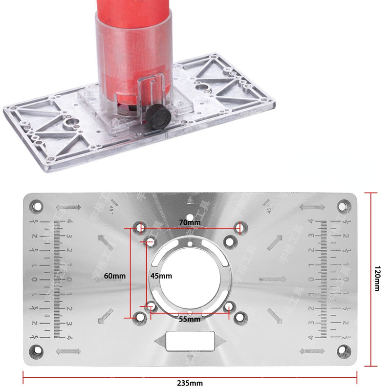 Placa Para Inversão De Tupia em Alumínio ferramenta Floresca 