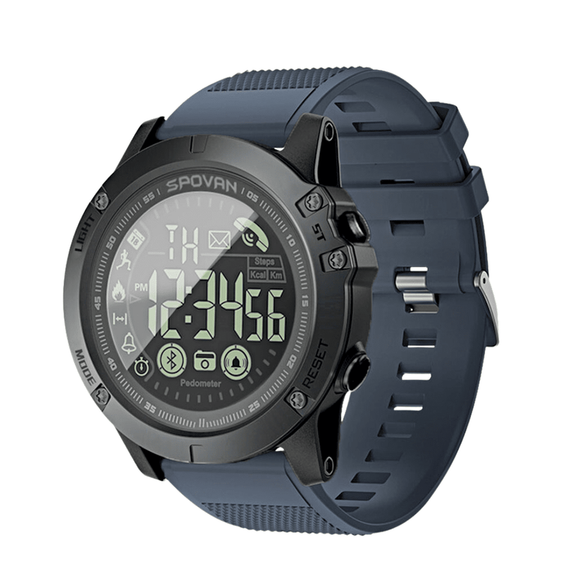 Smartwatch Militar Track Black Floresca Azul 